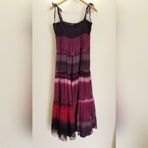 Bebe maxi dress, purple cordial, M-XL, y2k